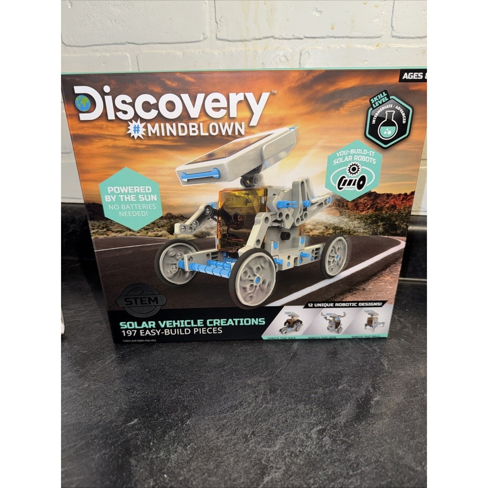 Discovery Children Mindblown STEM 12-in-1 Solar Robot Creation 197-Piece Kit New